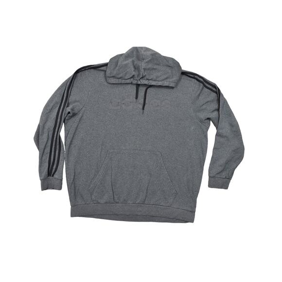 Adidas Men's 2XL Gray Pullover Hoodie - Cotton Blend Kangaroo Classic - Picture 1 of 8
